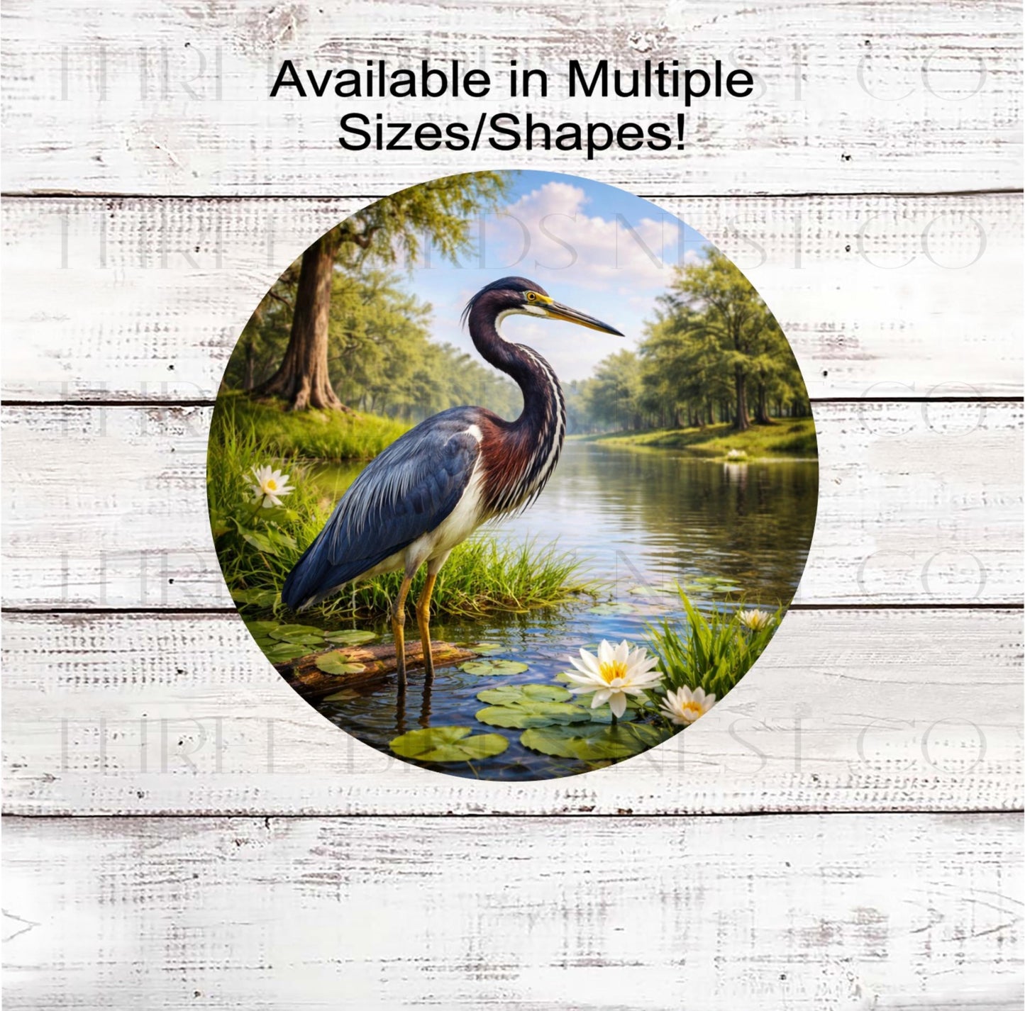 Crane Wreath Sign, River Life, Beach Lover- B2707