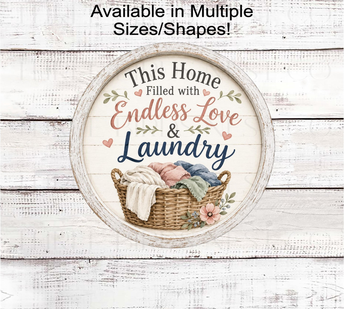 Laundry Room Wreath Sign- EV130