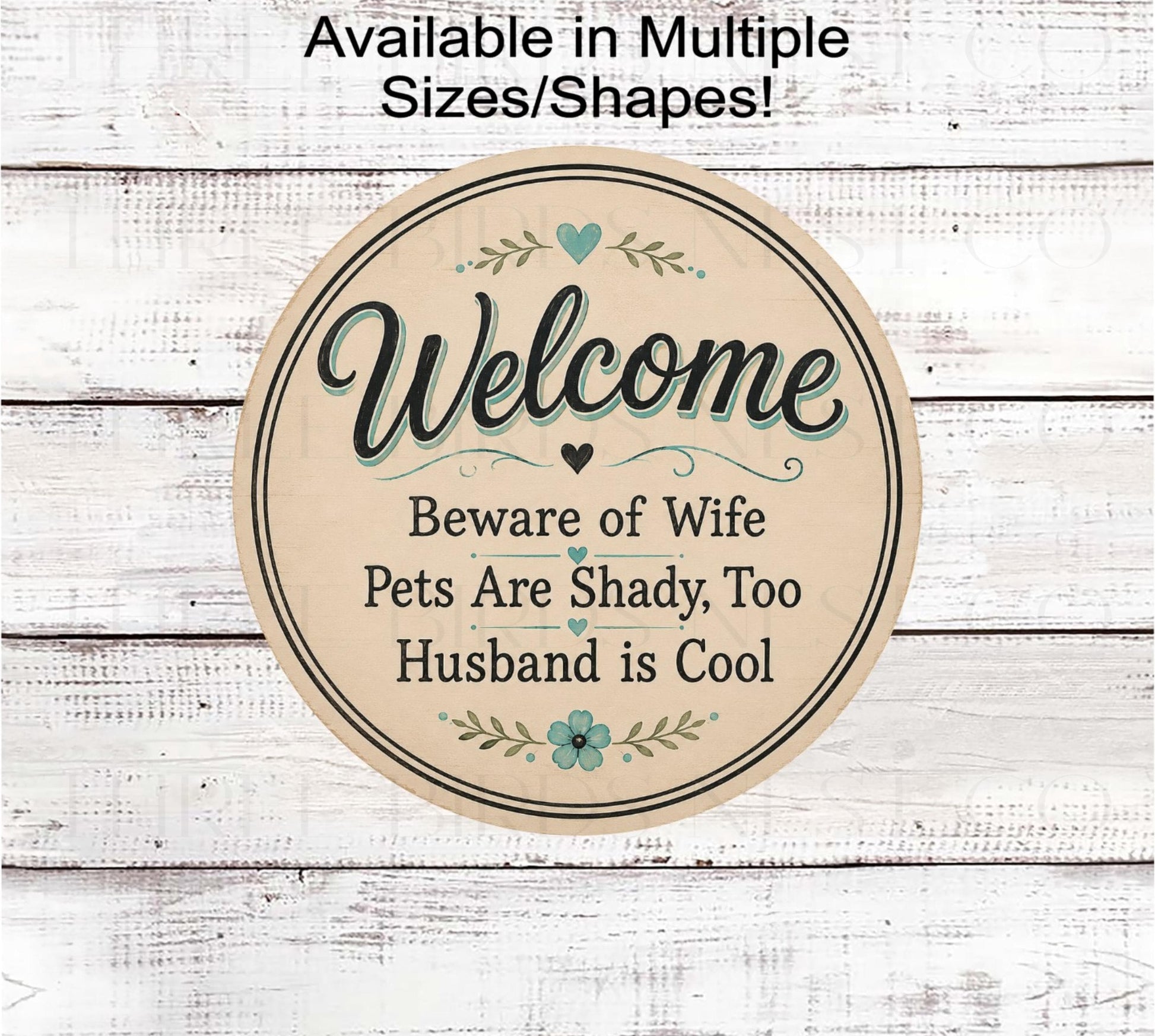 Funny Welcome Wreath Sign, Sarcastic Hello, Rustic Farmhouse- FH2789