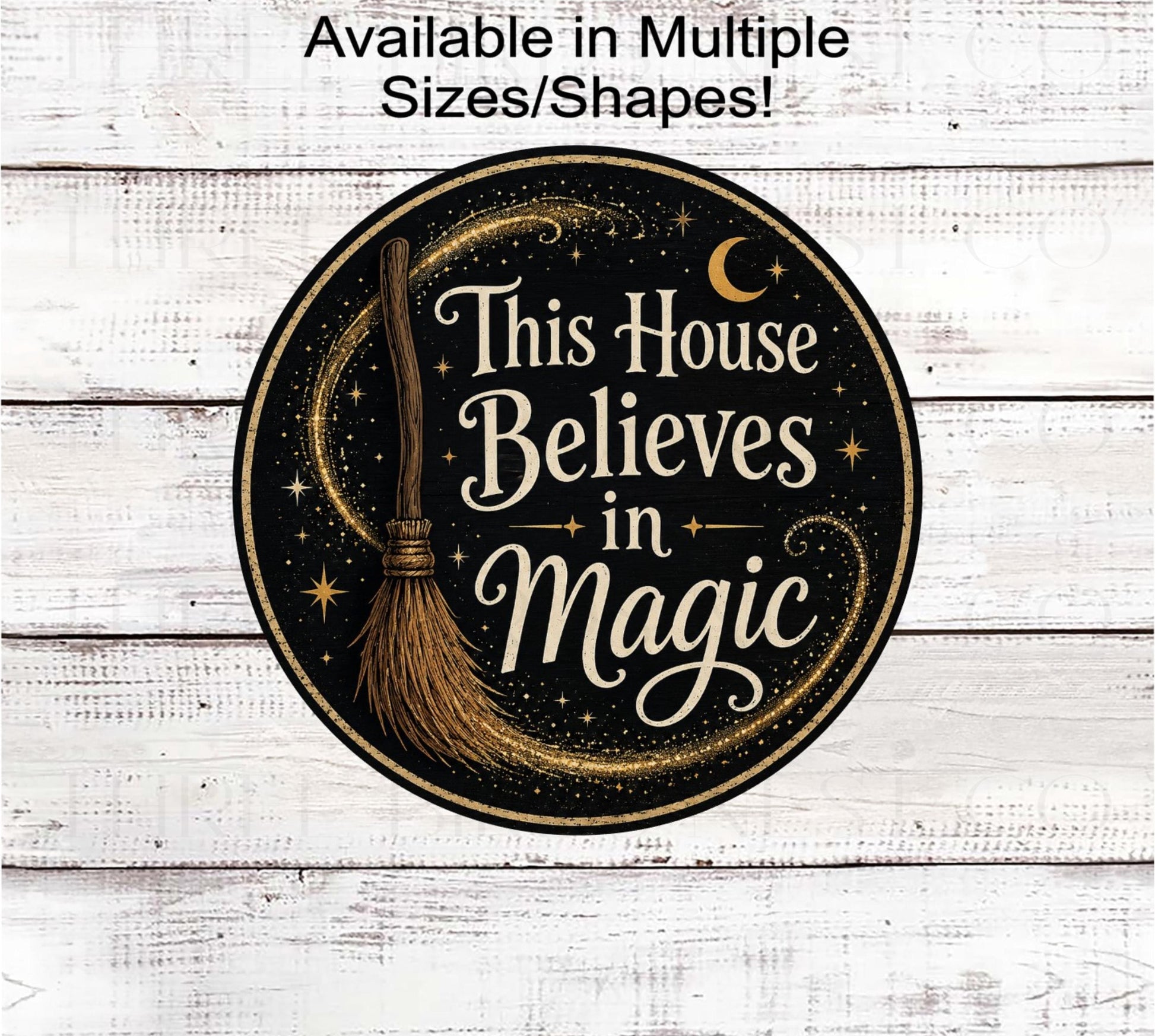 Halloween Wreath Sign, This House Believes in Magic- H2795