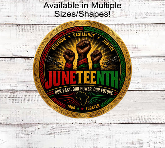 Juneteenth Wreath Sign, African American Love, Black History- ET2797