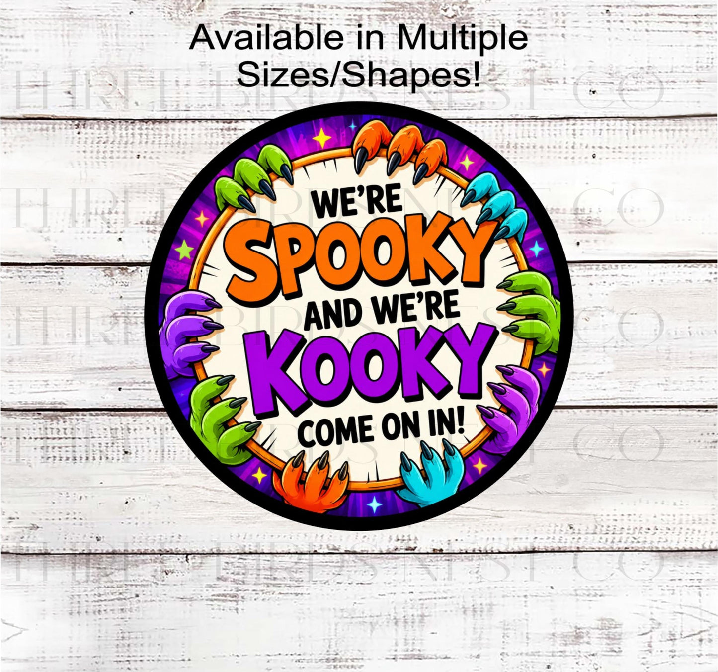 Halloween Wreath Signs, Spooky and Kooky Welcome- H2743