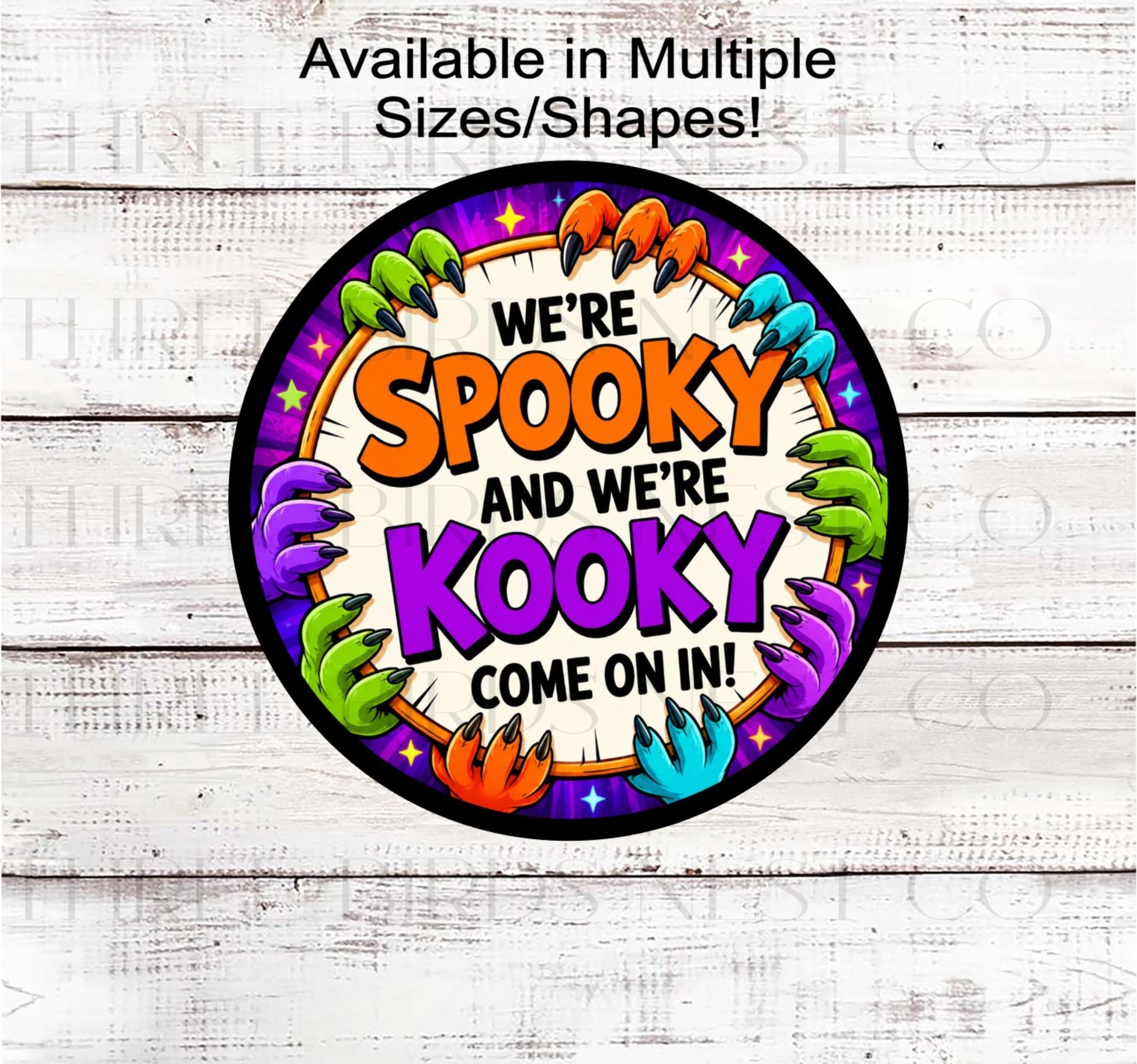 Halloween Wreath Signs, Spooky and Kooky Welcome- H2743