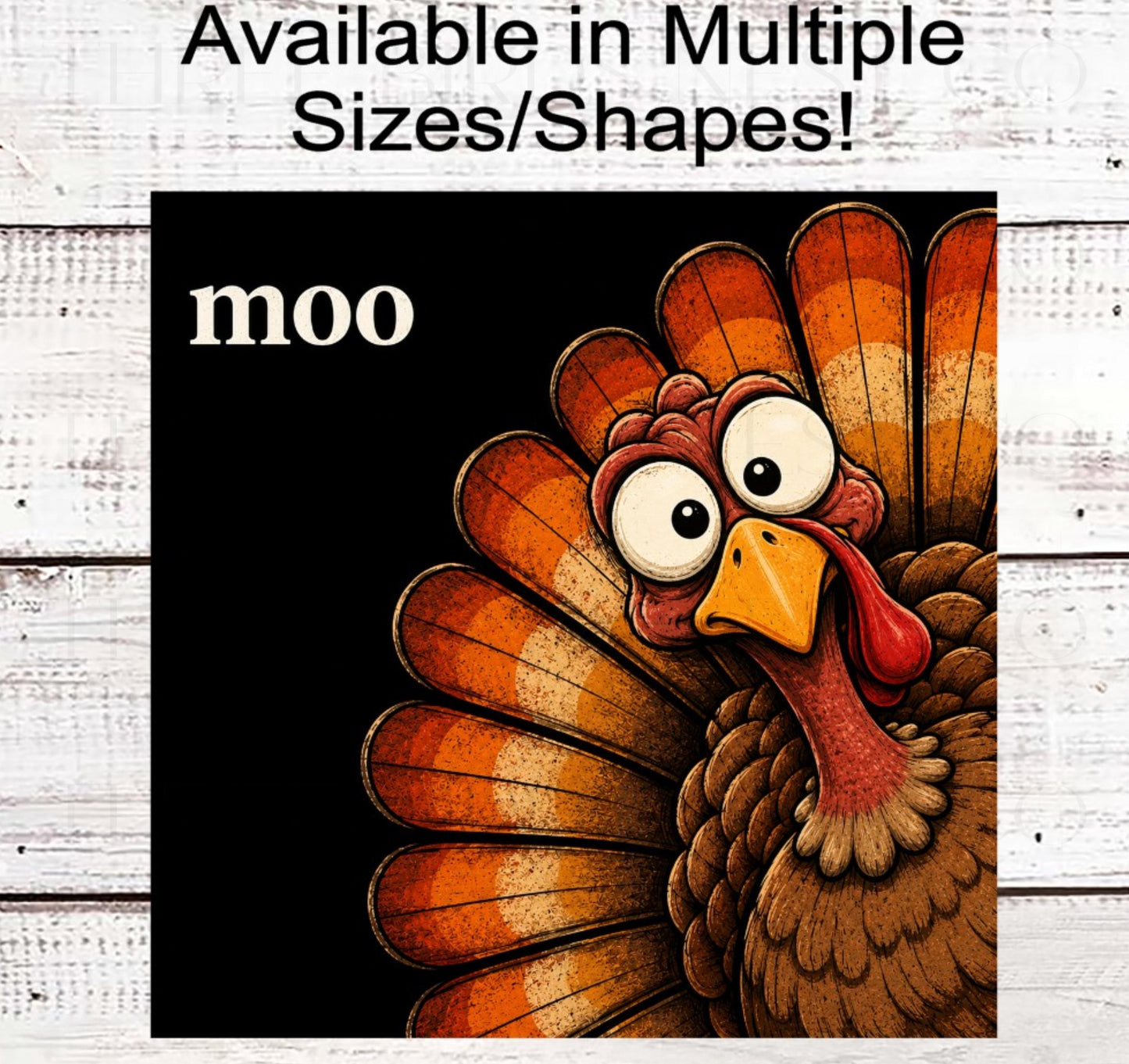 Fall Wreath Sign, Thanksgiving Turkey, Moo- FT2805