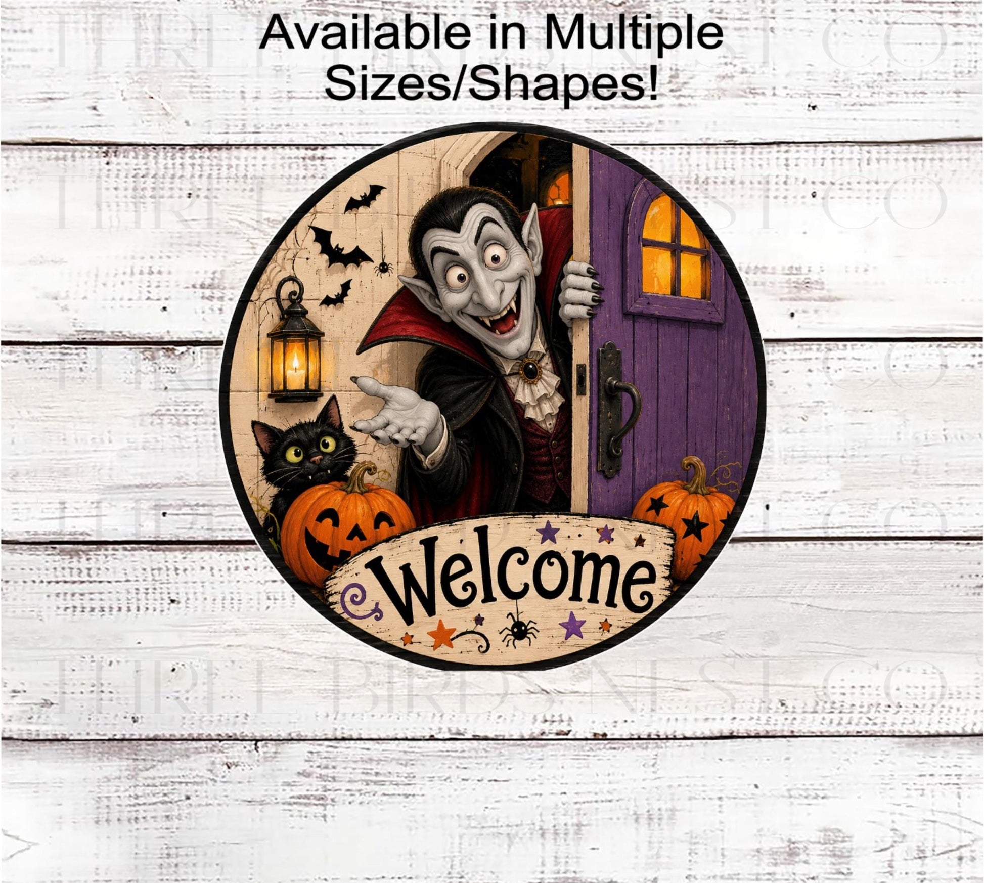Halloween Welcome Wreath Sign, Vampire Lover- H2829