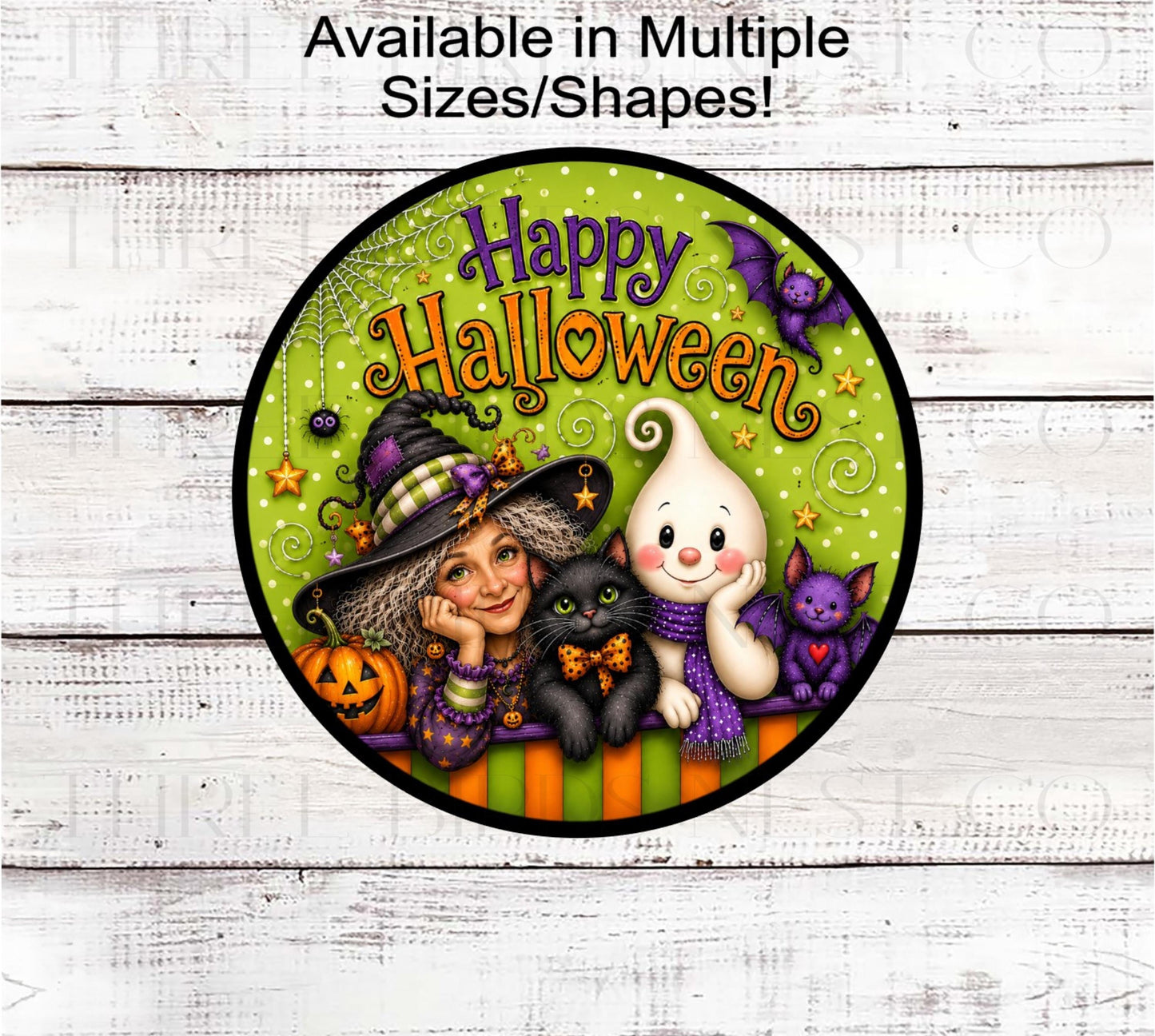 Happy Halloween Wreath Sign, Witch Lover- H2832