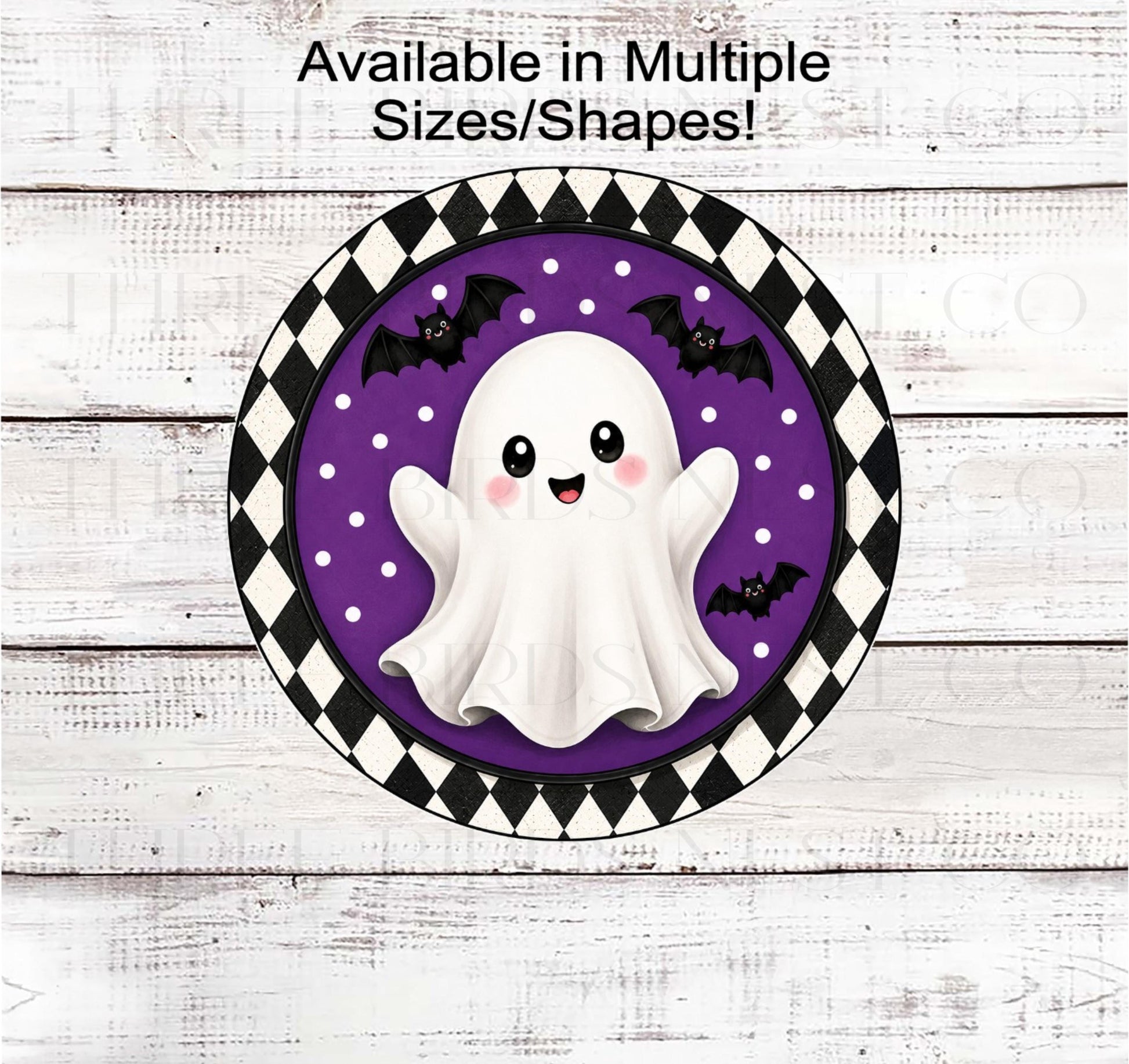 Halloween Wreath Signs, Friendly Ghost, Spooky Season- H2889