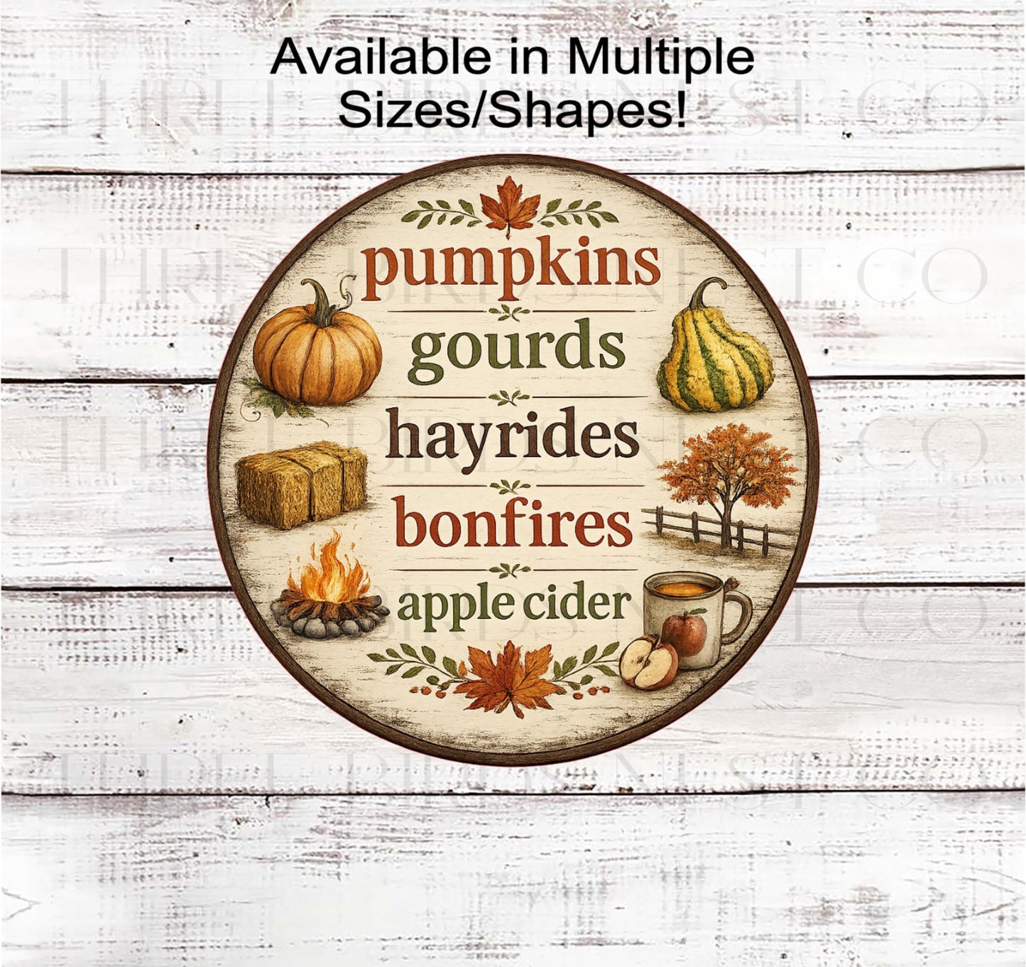 Fall Wreath Sign, Scarecrow Lover, Patchwork- FT2868