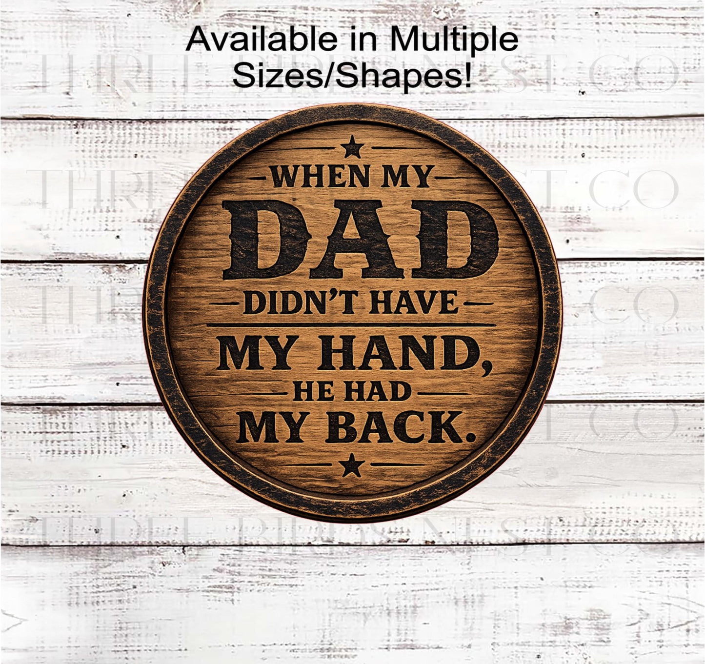 Fathers Day Wreath Sign, Dad has My Back- MH2914