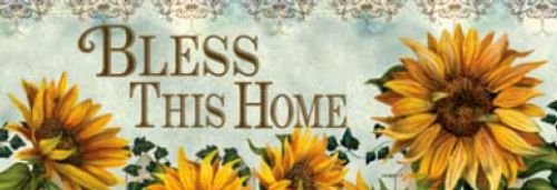 Bless This Home Sunflowers- PVC All Weather Sign