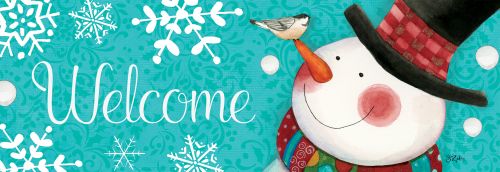 Snowman with Bird- PVC All Weather Sign