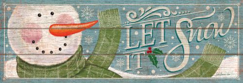 Vintage Let it Snow Snowman- PVC All Weather Sign
