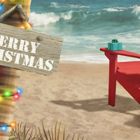 Merry Christmas Beach Chair- PVC All Weather Sign