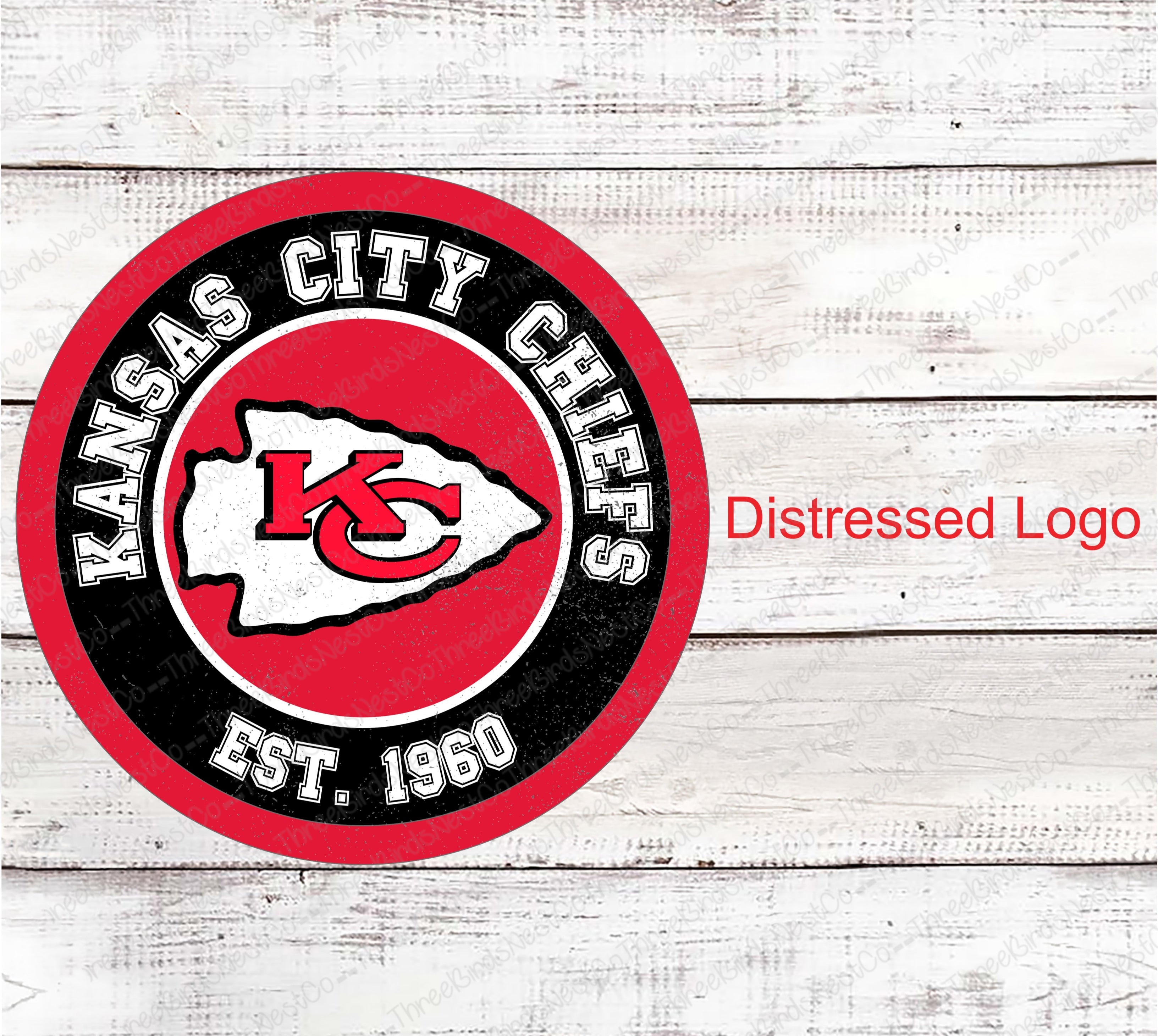 Kansas City Chiefs Distressed American Flag