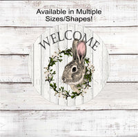 
              Rabbit Wreath Welcome Sign
            