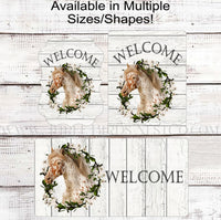 
              Appaloosa Horse Wreath Welcome Sign
            