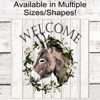 
              Donkey Wreath Welcome Sign
            
