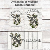 
              Goat Wreath Welcome Sign
            