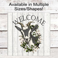 
              Goat Wreath Welcome Sign
            