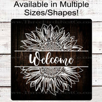 
              Rustic Farmhouse Sunflower Welcome Wreath Sign
            