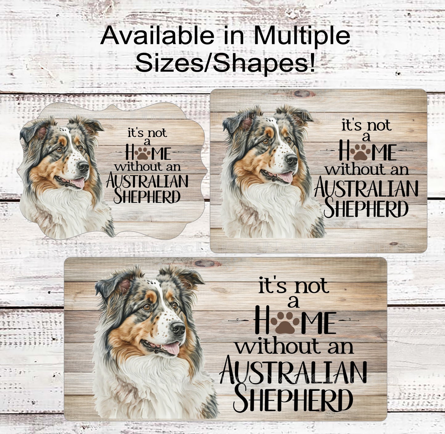 Its Not a Home Without an Australian Shepherd Dog Wreath Sign - Pet Wreath - Dog Sign - Dog Lover