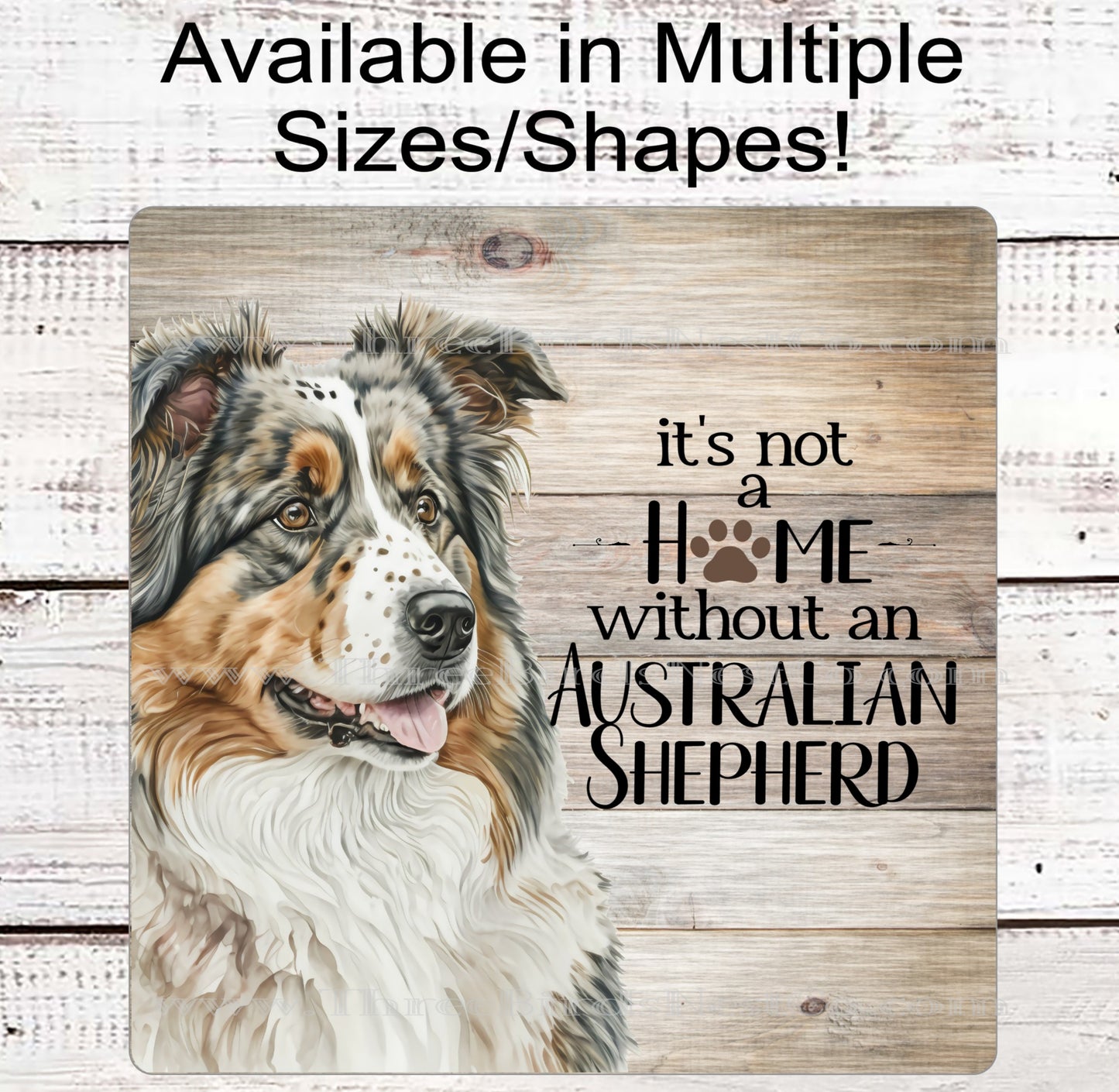 Its Not a Home Without an Australian Shepherd Dog Wreath Sign - Pet Wreath - Dog Sign - Dog Lover