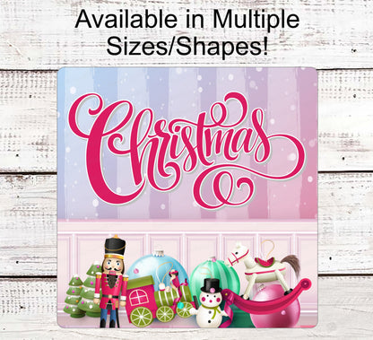 Pastel Nutcracker Christmas Sign