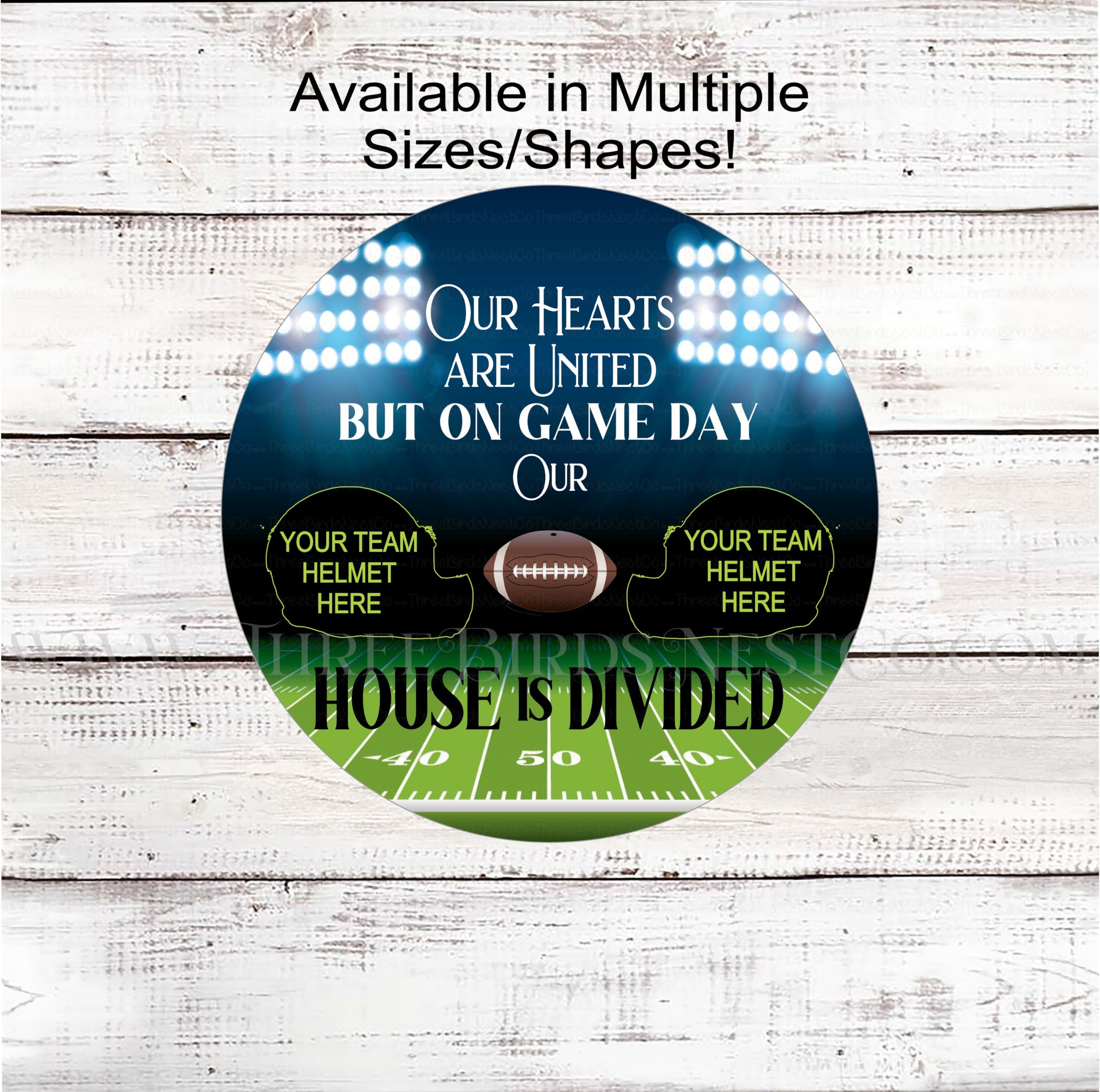 Custom Made House Divided NFL Wreath: Oakland Raiders / 