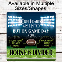 House Divided Football Fan Wreath Sign