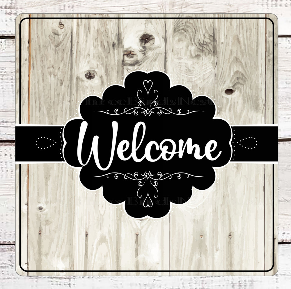 Design with Danielle's Wood Lace Welcome Sign