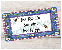 
              Bee Kind Sign - Spring Wreath Signs- Bee Humble - Bee Happy Sign - Wreath Sign - Bumble Bee Wreath - Bumble Bee Sign - Floral Wreath Sign
            