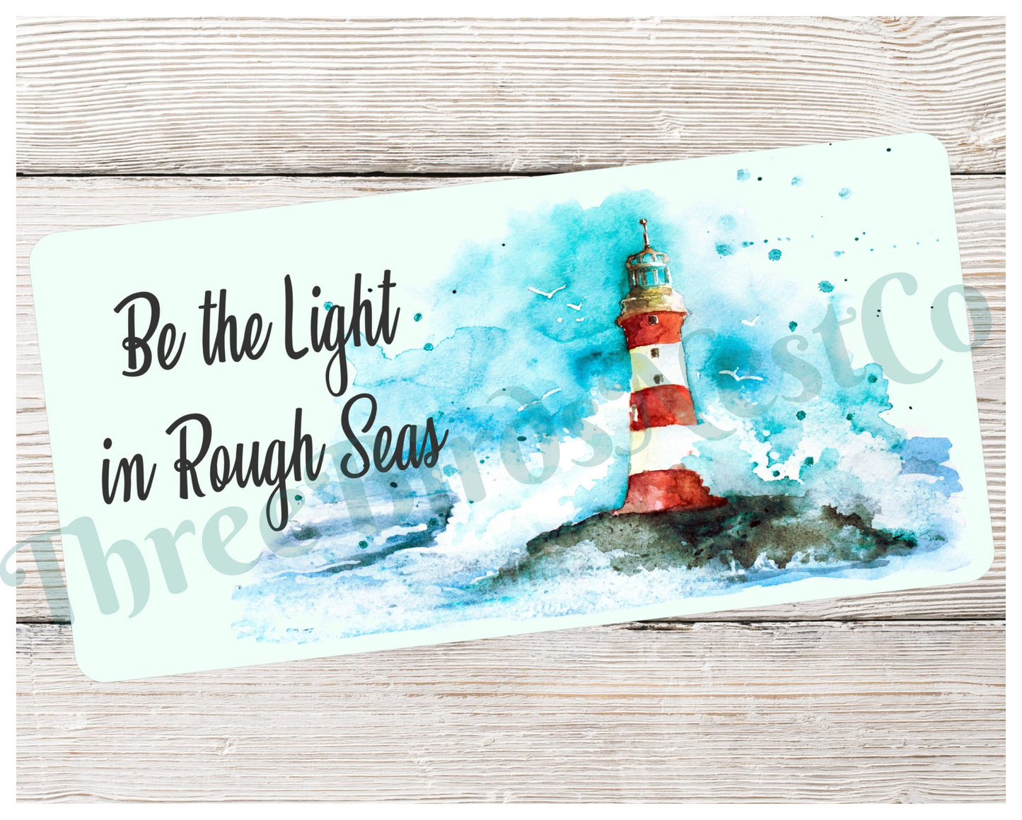 Rough Seas Lighthouse Sign