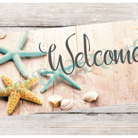 Wood Starfish Welcome Sign