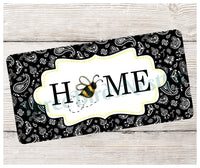 
              Bee Home on Black Bandanna Sign
            