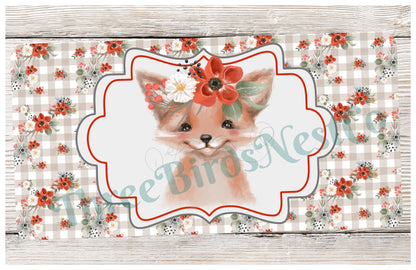 Woodland Fox Baby Sign