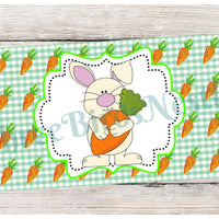 Easter Wreath Signs - Easter Bunny Sign - Easter Door Hanger - Carrot Sign - Easter Bunny Wreath