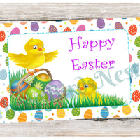 Happy Easter Chicks Sign