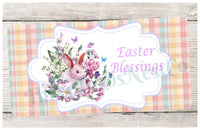 
              Easter Blessings on Plaid Sign
            
