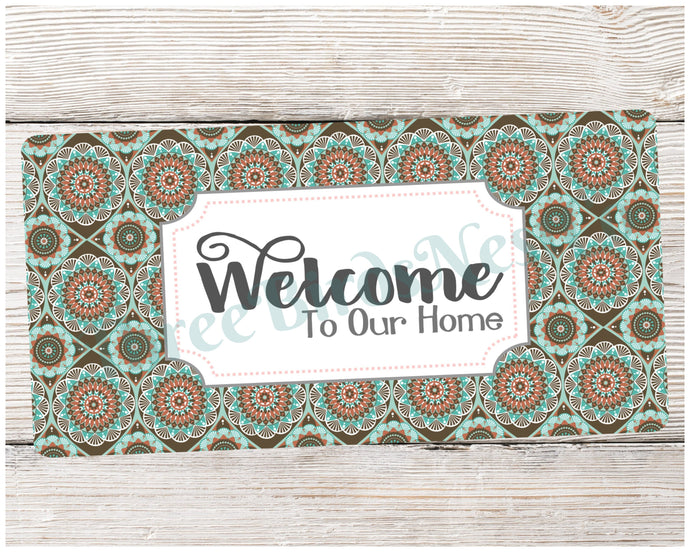 BoHo Wreath - Shabby Chic Signs - Spring Welcome Signs - Spring Wreath Signs - Summer Wreath Signs - Welcome Wreath Signs