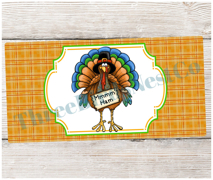 Turkey Sign - Thanksgiving Sign - Fall Wreath Sign - Thanksgiving Turkey - Autumn Wreath - Autumn Sign