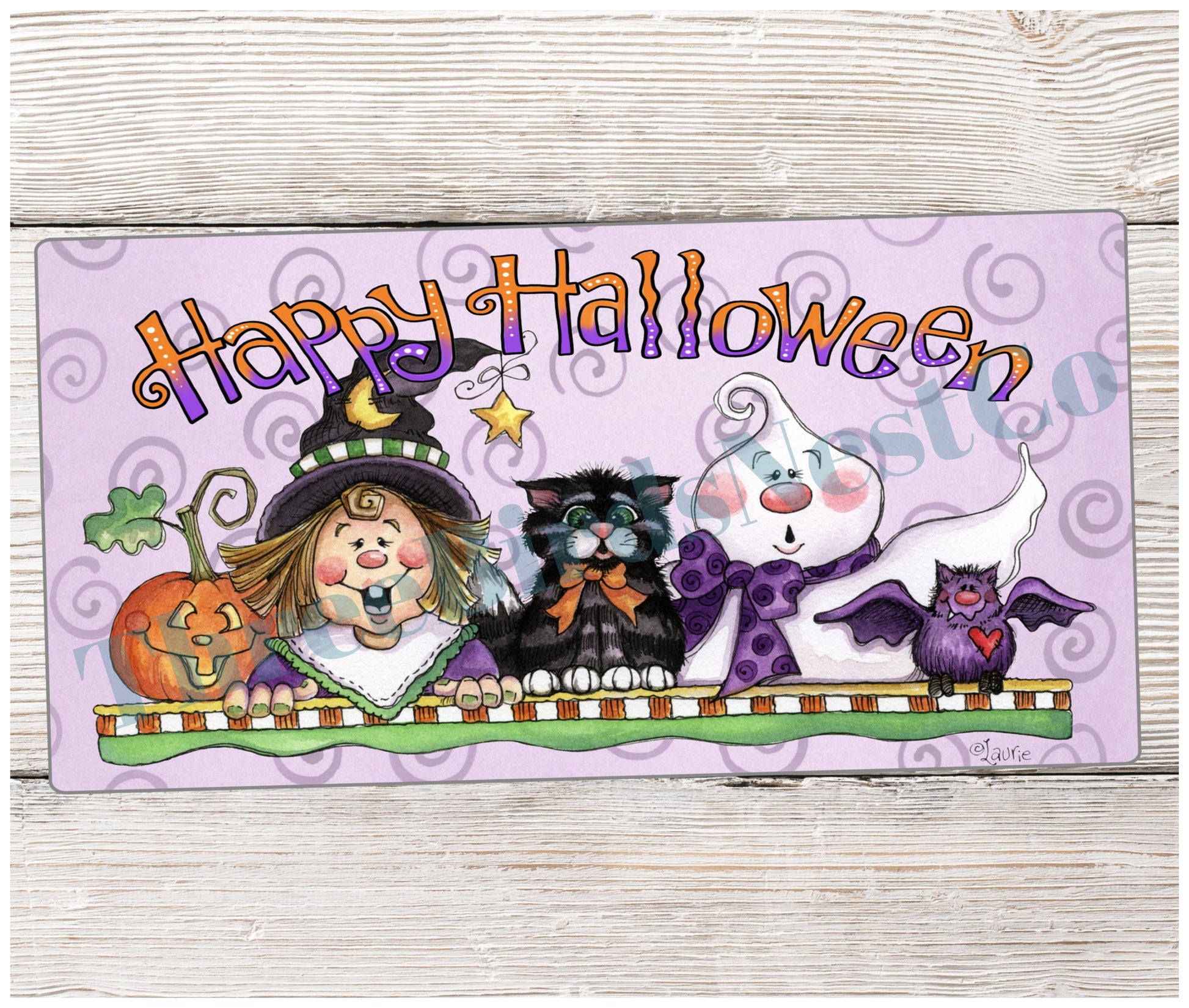 Halloween Signs - Halloween Cat - Halloween Wreath - Halloween Wreath Attachments - Halloween Decor - Cute Halloween Decor