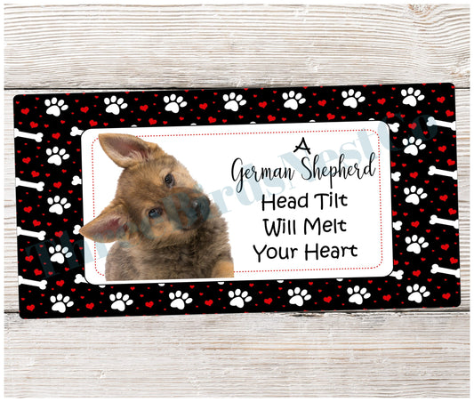 Dog Wreath Signs - German Shepherd Sign - Dog Signs - Dog Lover Sign - Paw Print Sign - Dog Signs for Wreaths - Paw Print Wreath