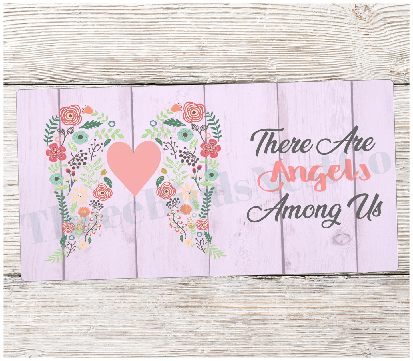 Angel Wreath Sign - Angel Wings Sign - Religious Sign - Christian Sign - Breast Cancer Sign - Cancer Awareness Sign
