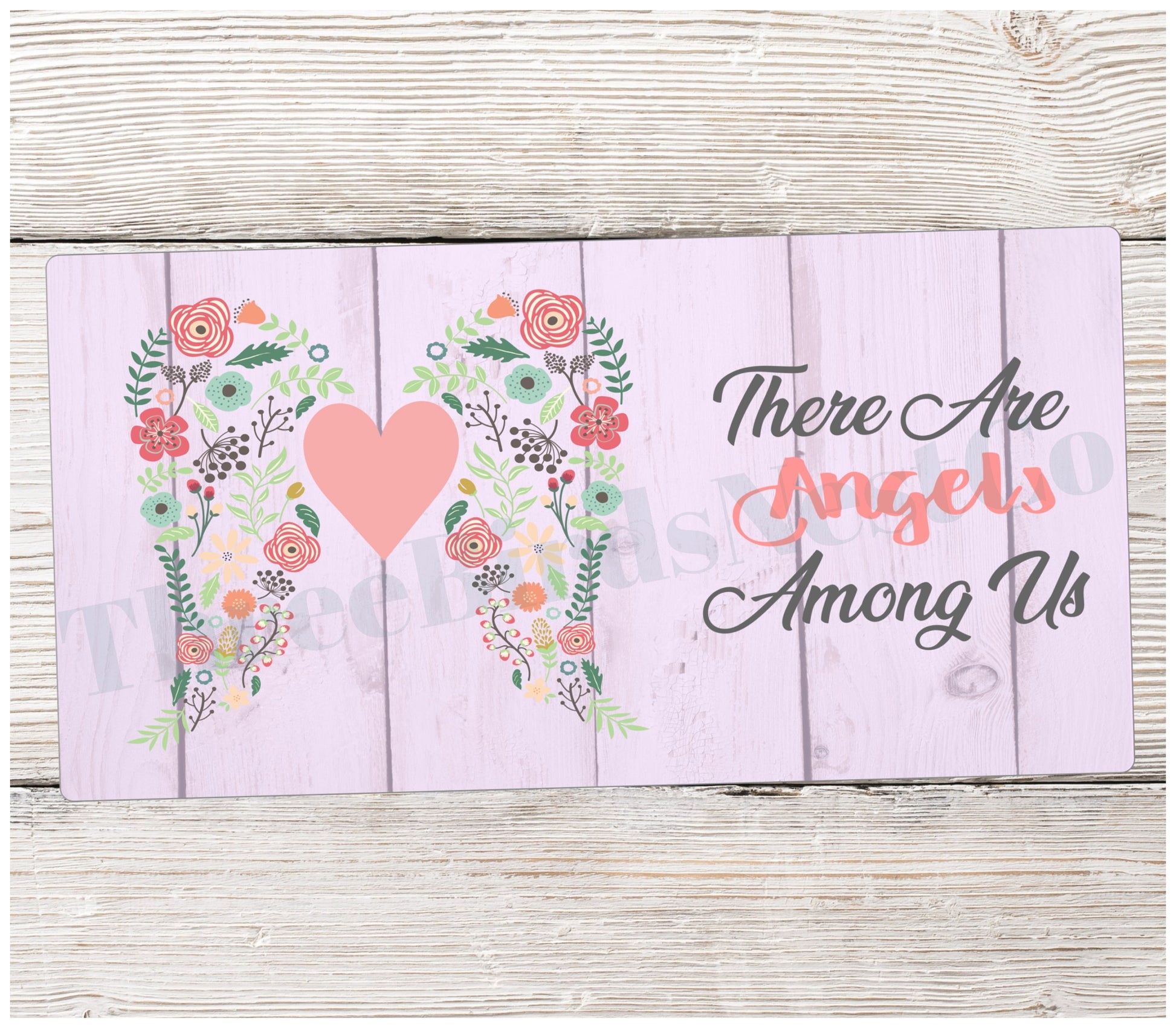 Angel Wreath Sign - Angel Wings Sign - Religious Sign - Christian Sign - Breast Cancer Sign - Cancer Awareness Sign