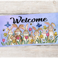 Welcome Bunnies Sign