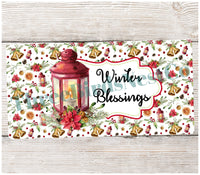 
              Winter Blessing Red Lantern Sign
            