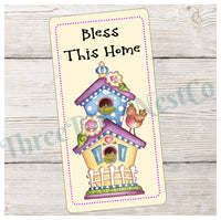 
              Spring Wreath Signs - Bless This Home Sign - Bless This Home Wreath - Birdhouse Sign - Birdhouse Decor - Bless This Home
            