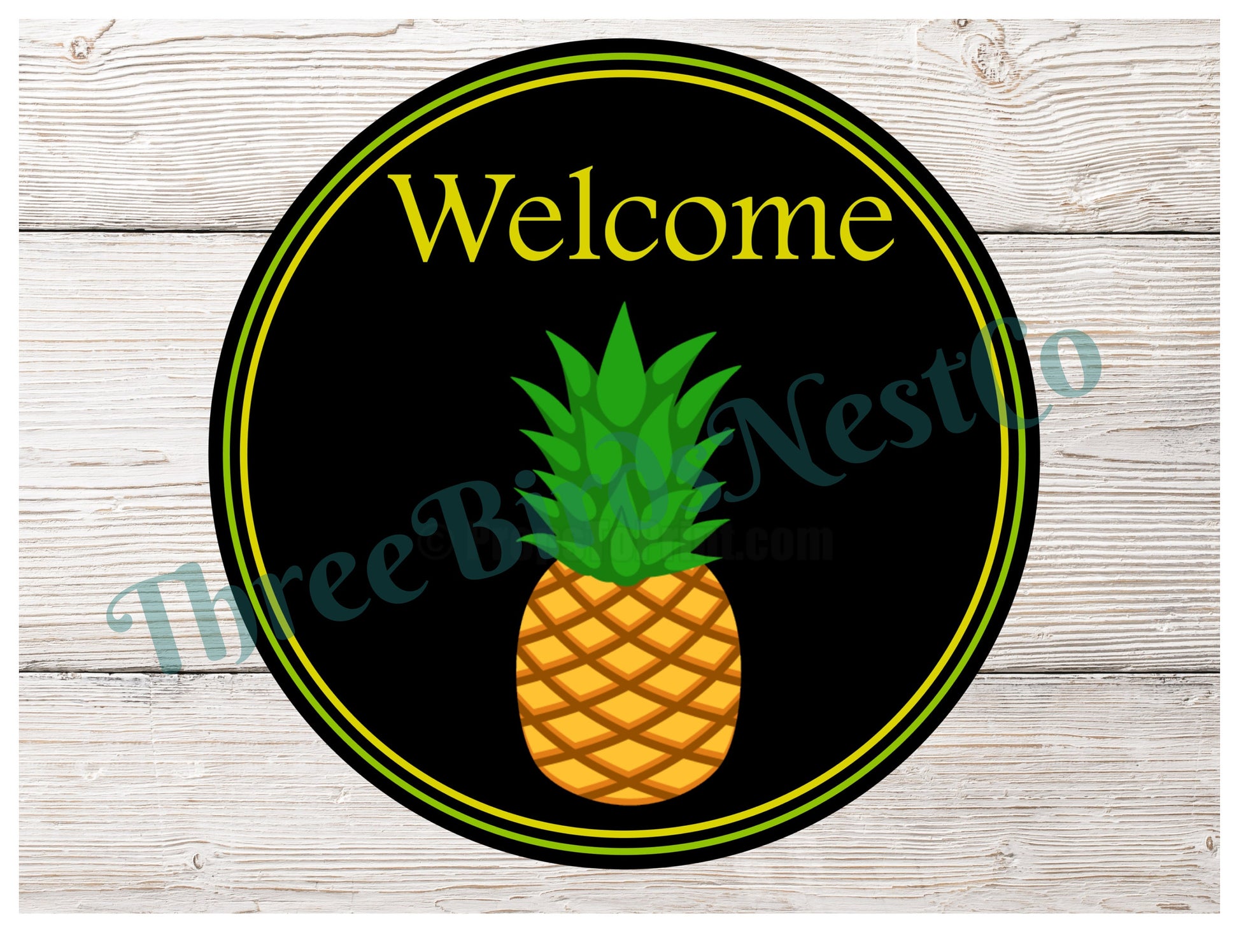 Pineapple Welcome Sign - Welcome Wreath Sign - Pineapple Sign - Summer Wreath Signs - Spring Wreath Signs