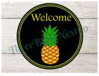 
              Pineapple Welcome Sign - Welcome Wreath Sign - Pineapple Sign - Summer Wreath Signs - Spring Wreath Signs
            