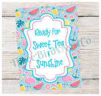 
              Sweet Tea and Sunshine Sign - Beach Wreath Sign - Flamingo Sign - Summer Wreath Signs - Sweet Tea Sign
            